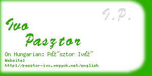 ivo pasztor business card